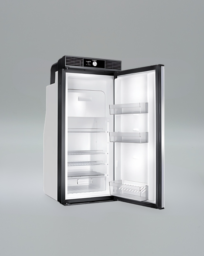 Dometic RC 10.4T 90 compressor refrigerator, 90 l, TFT display, double-hinged door.