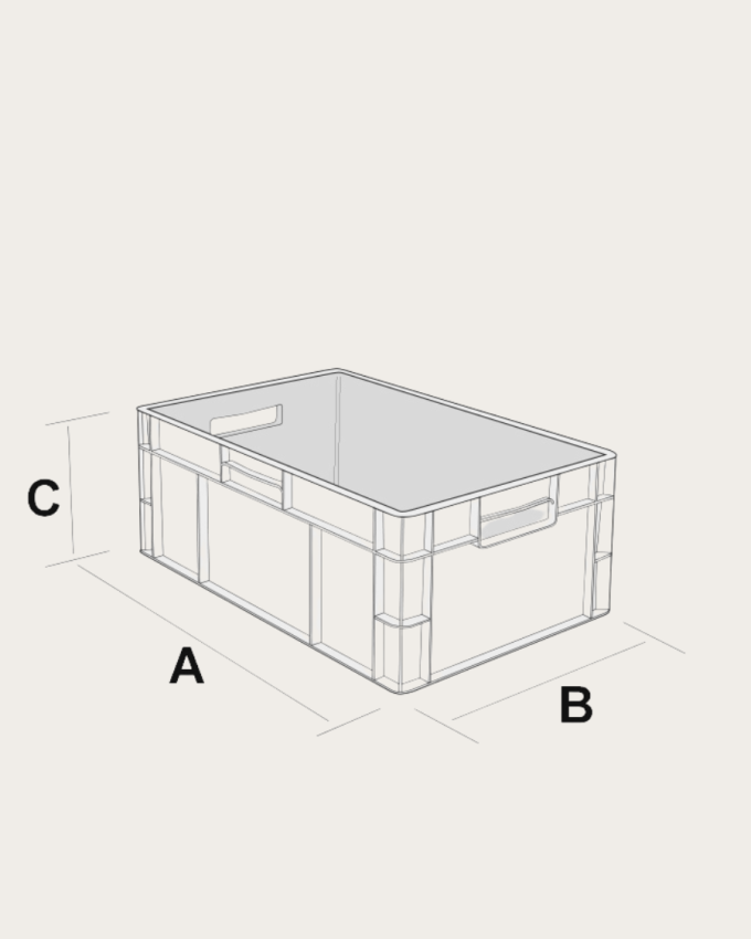 Caja gris de almacenamiento - Grey storage box